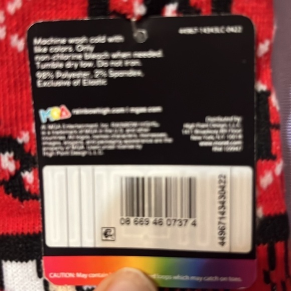 NWT Rainbow High 3 pack knee-high socks   Shoe size 9-2.5 - Picture 5 of 5